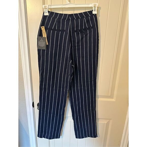 Reformation Navy Striped Ankle Pants - Picture 6 of 10